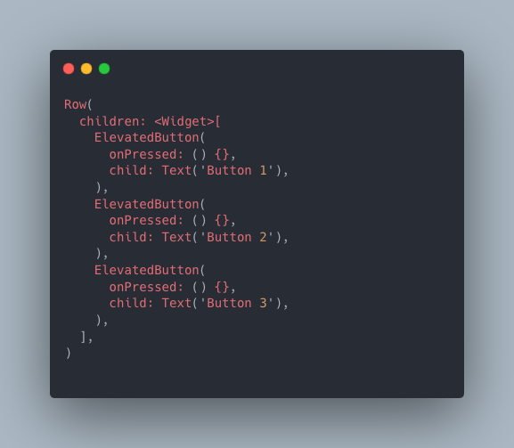 نحوه استفاده از ویجت Row